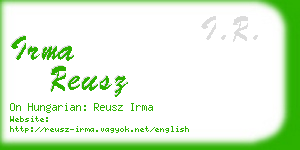 irma reusz business card